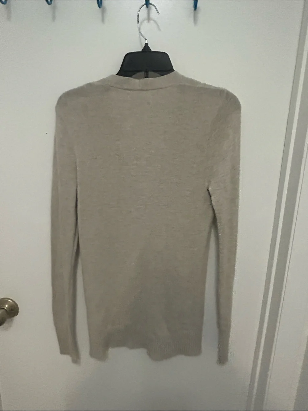 Hollister Cream V-Neck Knit Cardigan